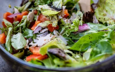 Salad with homemade dressing